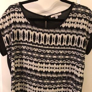 Black and White Cute Blouse